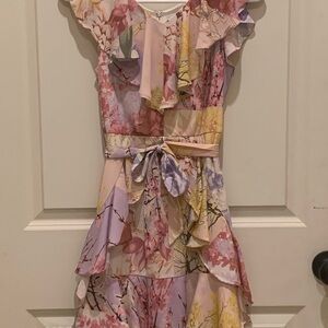 GB Girls Pink and Purple Asymmetrical Sundress for Weddings